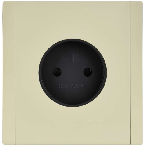 FORTE&PIANO Розетка 1-местная без заземления без защитных шторок винтовое крепление 10А FP818M металл серый сланец IEK