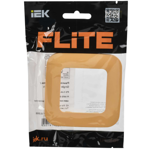 FLITE Рамка 1-местная РУ-1-А-ФлЗ золотарник IEK