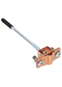 Держатель проводника круглого 8-10мм для деревянного фасада медь IEK