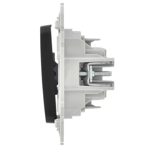 FLITE Выключатель 2-клавишный 10А ВС12-1-0-ФлЧ черный IEK