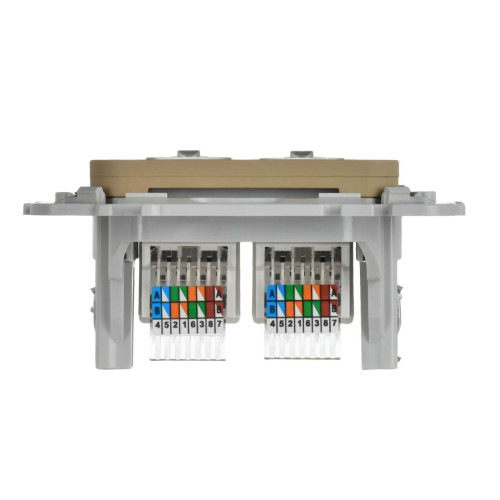 FLITE Розетка 2-местная компьютерная RJ45 категория 5Е UTP РК5е-2-0-ФлХ хаки IEK