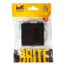 BRITE Выключатель 1-клавишный проходной 10А ВС10-1-6-БрЧ черный IEK
