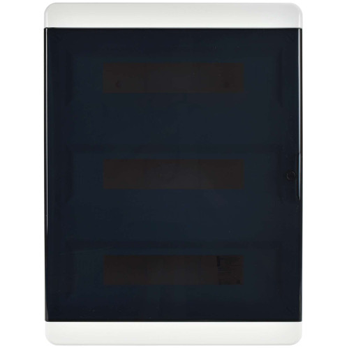 TEKFOR Корпус пластиковый ЩРВ-П-54 IP41 черная прозрачная дверь IEK