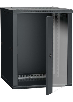 ITK Шкаф настенный LINEA W 12U 600х600мм дверь стекло RAL 9005