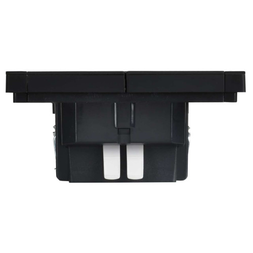 FORTE&PIANO Выключатель 2-клавишный с индикацией 10А FP106M металл черный IEK