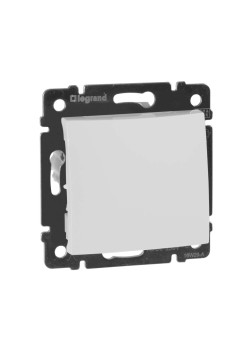 VALENA Выключатель 1-клавишный проходной схема 6 10А безвинтовое крепление белый