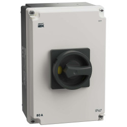 ARMAT Выключатель-разъединитель SDM 3P 80А в алюминиевомом боксе IP67 IEK