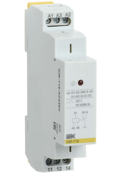 Реле промежуточное модульное OIR 1 контакт 16А 230В AC IEK