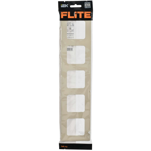 FLITE Рамка 5-местная РУ-5-К-ФлСл сливочный IEK FLITE Рамка 5-местная РУ-5-К-ФлСл сливочный IEK