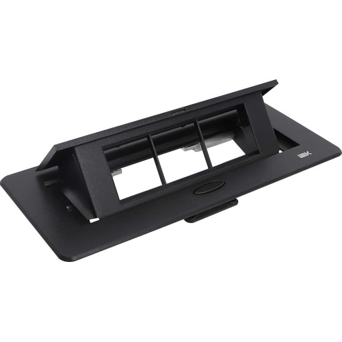 PRIMER Блок розеточный с выдвижной крышкой на 6 модулей черный IEK PRIMER Блок розеточный с выдвижной крышкой на 6 модулей черный IEK