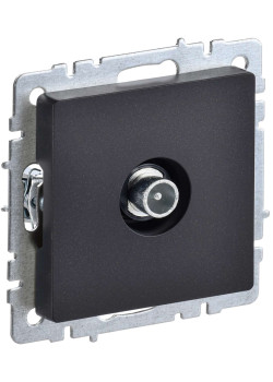 BRITE Розетка TV проходная РТВ10-0-БрЧ черный IEK