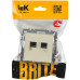 BRITE Розетка двойная RJ11+RJ45 кат.5E РК/Т12-БрКр бежевый IEK