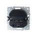 BRITE Розетка 1-местная с заземлением с защитными шторками 16А с USB A+A 5В 2,1А РЮш10-1-БрМ маренго IEK