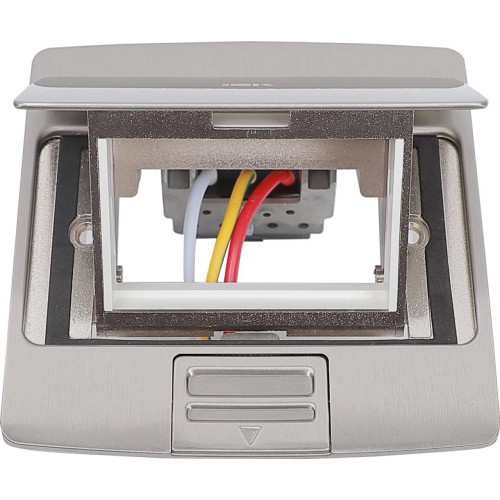 PRIMER Лючок с откидной крышкой неукомплектованный на 3 модуля IP42 нержавеющая сталь IEK PRIMER Лючок с откидной крышкой неукомплектованный на 3 модуля IP42 нержавеющая сталь IEK