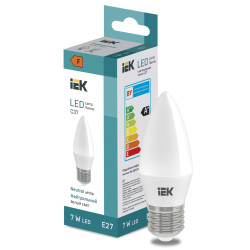 LED Candle C37 600lm 4000K E27 IEK
