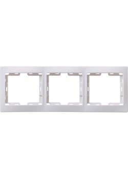 KVARTA Рамка 3-местная горизонтальная РГ-3-КБ белый IEK