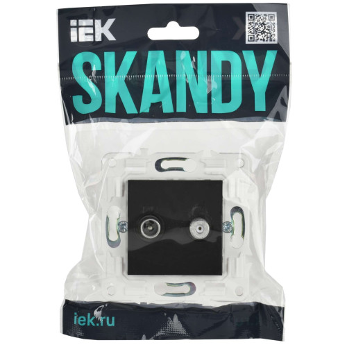 SKANDY Розетка двойная TV+SAT SK-A13Bl черный IEK