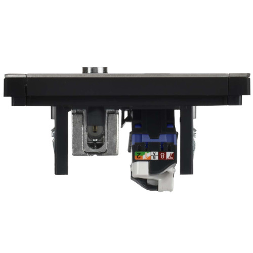 FORTE&PIANO Розетка двойная TV+RJ45 кат.6 FP737M металл никель IEK