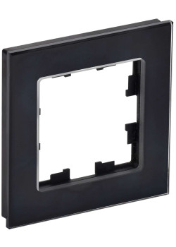 BRITE Рамка 1 -местная РУ-1-2-БрЧ стекло черный IEK