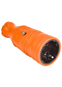 OMEGA Розетка переносная РБп14-1-0м IP20 каучук оранжевая IEK
