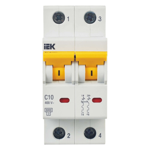 KARAT Автоматический выключатель ВА47-60M 2P C 10А 6кА IEK