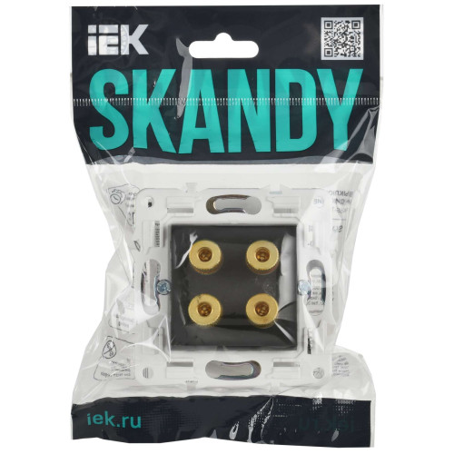 SKANDY Аудиорозетка 4-местная SK-A01G графит IEK