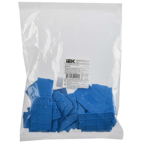 ARMAFIX Заглушка для колодки клеммной CP 10мм2 синяя IEK ARMAFIX Заглушка для колодки клеммной CP 10мм2 синяя IEK