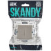 SKANDY Выключатель 2-клавишный перекрестный 10А SK-V06Sh шампань IEK