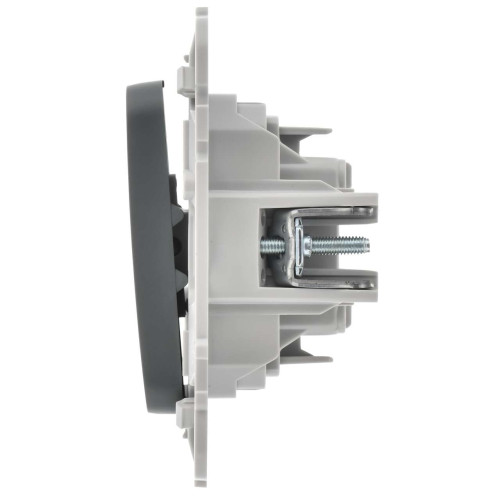 FLITE Выключатель 2-клавишный 10А ВС12-1-0-ФлМА мокрый асфальт IEK