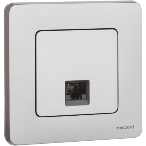 INSPIRIA Розетка компьютерная RJ45 категория 6 UTP алюминий