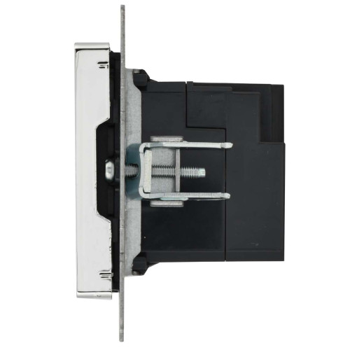 BRITE Розетка USB A+C 18Вт РЮ11-1-БрГН металл хром/никель IEK