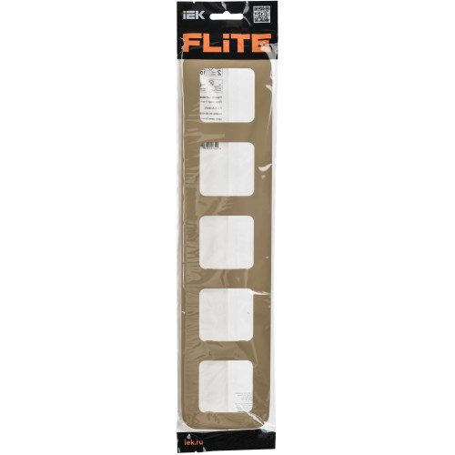 FLITE Рамка 5-местная РУ-5-А-ФлХ хаки IEK