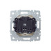 BRITE Розетка 1-местная с заземлением с защитными шторками и крышкой 16А IP44 РСбш10-3-44-БрЖ жемчуг IEK