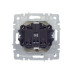 BRITE Розетка 1-местная с заземлением с защитными шторками и крышкой 16А IP20 РСбш10-3-БрА алюминий IEK