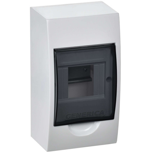 Корпус пластиковый ЩРН-П-4 черная прозрачная дверь IP41 GENERICA