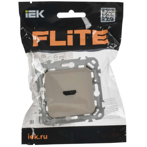 FLITE Розетка HDMI РШДМА-ФлЛ льняной IEK