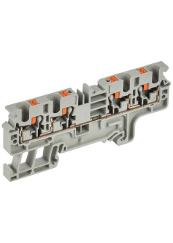 ARMAFIX Клемма пружин. Push-in CP-MC 4 вывода 4мм2 серая IEK