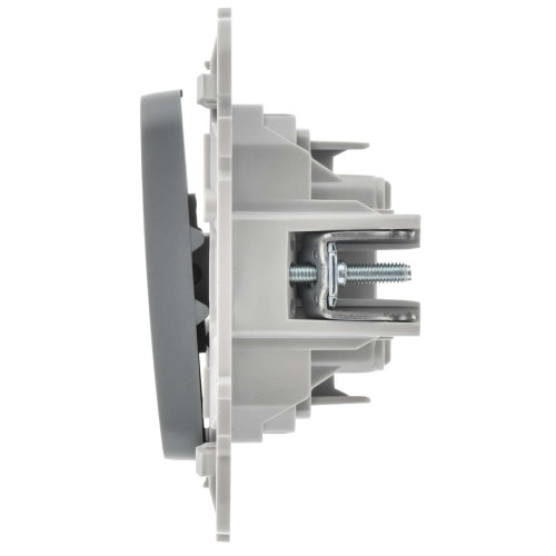 FLITE Выключатель 2-клавишный 10А ВС12-1-0-ФлС серый IEK