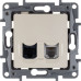 ETIKA Розетка двойная RJ11+RJ45 кат.5E UTP слоновая кость
