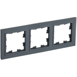 BRITE Рамка 3-местная РУ-3-БрГ графит IEK