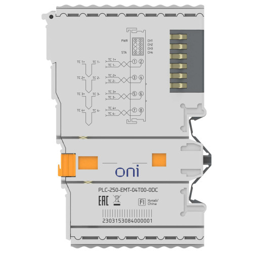 ПЛК 250 Модуль ввода 4 канальный тип термопара для ПЛК CDS ONI ПЛК 250 Модуль ввода 4 канальный тип термопара для ПЛК CDS ONI