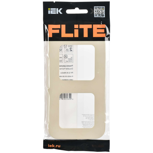 FLITE Рамка 2-местная РУ-2-А-ФлСл сливочный IEK FLITE Рамка 2-местная РУ-2-А-ФлСл сливочный IEK