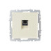 BRITE Розетка компьютерная RJ45 кат.6 РК11-БрКр бежевый IEK