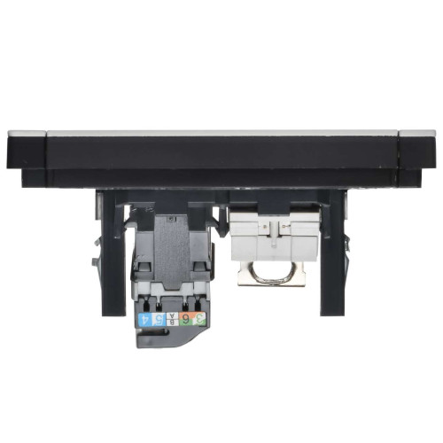 FORTE&PIANO Розетка двойная RJ11+RJ45 кат.5E FP235M металл белый IEK