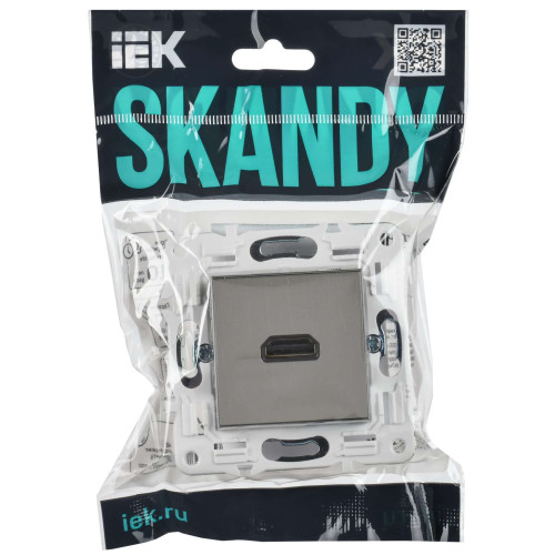 SKANDY Розетка HDMI SK-H01N металл никель IEK