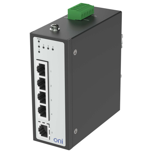 Коммутатор Ethernet промышленный неуправляемый ISU 5 портов 10/100/1000BaseT разъем RJ45 24В AC/12/24/48В DC с резервированием ONI