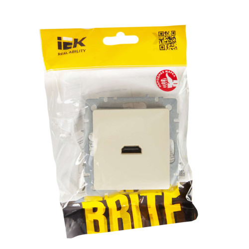 BRITE Розетка HDMI РHDMI-0-БрКр бежевый IEK