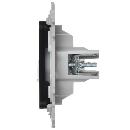 FLITE Розетка 2-местная RJ45/TV категория 5Е UTP РКТВ5е-2-0-ФлЧ черный IEK