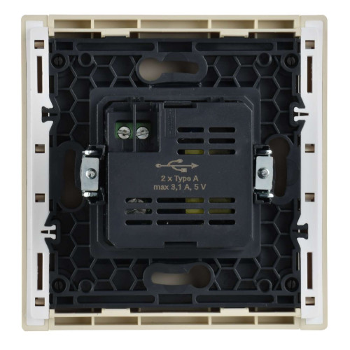 FORTE&PIANO Розетка USB A+A 3,1А FP449 ваниль IEK