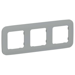 FLITE Рамка 3-местная РУ-3-А-ФлС серый IEK